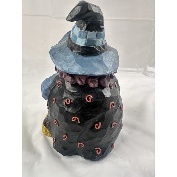 Halloween Primitive Folk Art Classic Americana Witch Figurine Decor Resin - Picture 4 of 7